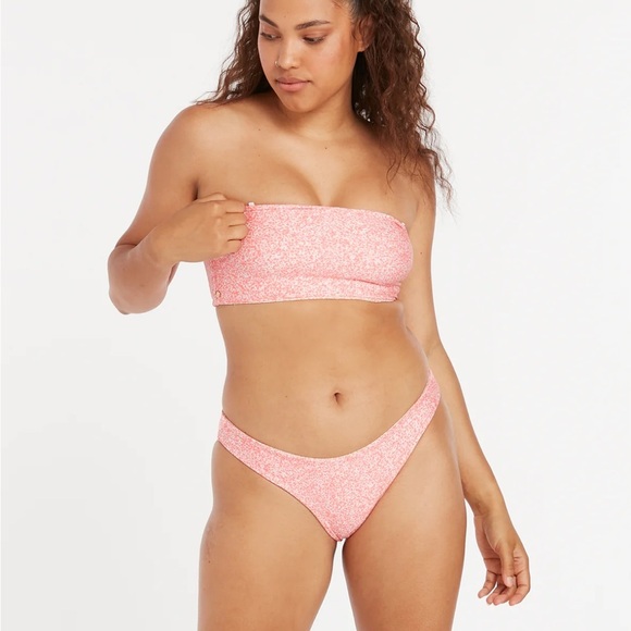 NEW NWT Volcom Micro Blooms Tube Bikini Top reversible medium m - Picture 2 of 11